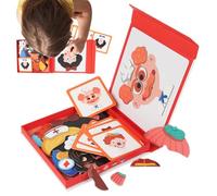 Libro de rompecabezas magnético, rompecabezas magnético, rompecabezas magnético de madera, para viajes, destinatario de viaje, pegatinas, rompecabezas a juego, juego educativo para el día del niño