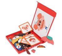 Libro de rompecabezas magnéticos, juguetes de rompecabezas magnéticos, Pegatizas sensoriales sensoriales de viaje magnético de madera, Juego de rompecabezas a juego, juego de aprendizaje educativo par