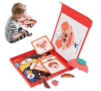 Libro de rompecabezas magnéticos, juguetes de rompecabezas magnéticos, Viaje Sensorial Jigsaw Pegatinas magnéticas Madera, Juego de aprendizaje educativo de Puzzle Board de rompecabezas para el Día de