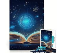 Libro de Rompecabezas para Adultos de 1000 Piezas,Arte mágico de Corte Fino,desafío Inteligente y Divertido,Juego para Momentos de Tranquilidad,Regalo de cumpleaños para Aficionados 38x52cm