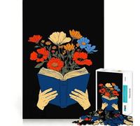 Libro de Rompecabezas para Adultos de 1000 Piezas con diseño de Flores,Bordes Bien definidos,Juguete para ejercitar la Mente,diversión sin complicaciones,decoración navideña 50x75cm
