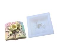 Libro de rosas grande de silicona reutilizable para jabones de silicona artesanal