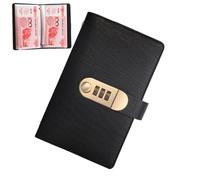 Libro de salvación | Libro de ahorro de dinero con bloqueo | 100 páginas cartera de planificador de presupuesto vintage para viajes de negocios del dormitorio de las salidas de viaje