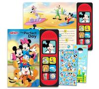 Libro de sonido de Mickey Mouse para niños pequeños, paquete de libro de actividades de Disney con un libro de sonido de aprendizaje interactivo más calcomanías, más regalos de Mickey y amigos para