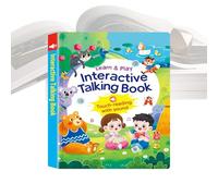 Libro de sonido para niños, juguete educativo con 14 temas populares para aprender palabras, libro parlante con sonidos reales, niños en movimiento, en la escuela, en el coche, en la guardería y