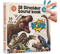 Libro de sonidos de dinosaurios LEARNING BUGS para niρos de 3 a 5 aρos. 28 sonidos realistas. Explora dinosaurios terrestres, marinos y celestes.