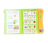 Libro De Sonidos Interactivo, con Aprendizaje Táctil Bilingüe, 25 Cm, Panel De Palabras Sensible, Libro Educativo para Niños, Páginas De Audio Duraderas, para El Hogar, La Escuela, Los Viajes Y Los