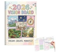 Libro de tablero Vision 2026 para hombre, suministros de arreglos de vacaciones, lista de establecimiento de objetivos, para estudiantes, empresarios, profesionales, artistas, líderes, talleres