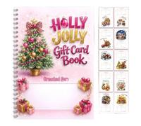 Libro de tarjetas de Navidad para adultos Cuaderno de postales de fiestas | Libro de felicitación de Navidad para adultos, adolescentes, estudiantes, fiesta