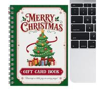Libro de tarjetas de regalo de Navidad, encuadernación en , cuaderno | Portatarjetas de regalo de Navidad para adultos, adolescentes, hogar, escuela, dormitorio, calcetín y