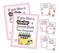 Libro de tarjetas de regalo para el Día del Maestro: Un detalle perfecto para agradecer a un maestro por sus vacaciones des verano. Un recuerdo emotivo con mensajes de agradecimiento (2pc)