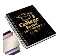 Libro de Tarjetas de Supervivencia Universitaria | 17,8x12,7cm artesanal álbum de supervivencia - Minilibro Tarjeta de Graduación - para estudiantes de secundaria y universidad, cumpleaños, graduados
