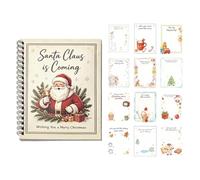 Libro De Tarjetas Navideñas Para Adultos Folleto Mensajes Bendiciones | Libro Portatarjetas de Regalo Navideñas para Hombres, Mujeres, Familia, Esposa, Esposo, Pareja, Jóvenes, Santa Claus