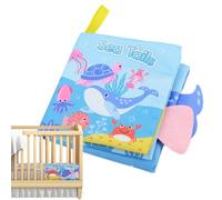 Libro de tela arrugada,Libro de tela suave,Actividad Juguetes de Educación Temprana | Peluches con experiencia sensorial arrugada, juguete educativo divertido cognitivo 3D para niños de 0 a 3 años