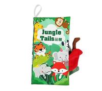 Libro de tela con cola de animal,Libros arrugados,Toca y siente libros arrugados | sensorial, cochecito de para viajes en movimiento, regalo de educación Weiting