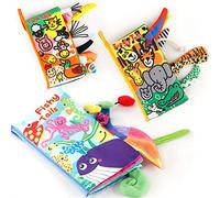 Libro de Tela con de bebé, Juguetes Educativos para Actividades, Regalos para Bebés, Niños Pequeños, Niños y Niñas, Animales del Océano, Libros de Tela Suave y Arrugada, Aprendizaje de