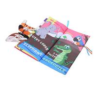 Libro de Tela Lavable, Libro Suave de Animales para Bebés con Papel Sonoro para el Aprendizaje y la Interacción Infantil, Material Ecológico, 22 X 12 Cm, 1 Pieza (Estilo Salvaje)