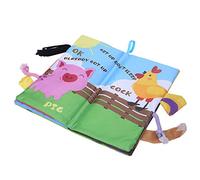 Libro de Tela Lavable, Libro Suave de Animales para Bebés con Papel Sonoro para el Aprendizaje y la Interacción Infantil, Material Ecológico, 22 X 12 Cm, 1 Pieza (Modelo avícola)