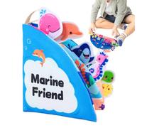 Libro De Tela - Libro Sensorial De Tela | Juguete Educativo Ďe Ţela Lavable 14,5 Cm | Juguete Educativo Silencioso Para El Desarrollo Đe Habilidades Y El Juego Interactivo | Para Coche, Avión, Aula, V