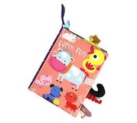 Libro de Tela Suave Arrugado, Juguete Educativo para Bebés de 0 a 3 Años, Juguete Sensorial de Color Brillante para el Desarrollo de Habilidades y la Comunicación Entre e Hijos, 7,3 X 5,9