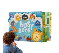 Libro de texto Para Niños Pequeños - Juegos De Emparejar Para Actividades Preescolares | Carpeta Educativa Ocupado Niños Y Niñas De 1 A 5 Años | Juguetes Sensoriales De Papel De Kindergarten | Avión