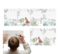 Libro de trabajo de acuarela, juego de 6 piezas de papel para colorear al agua, ilustraciones estéticas, libro de pintura china con páginas de práctica, suministro de arte creativo para adultos, niños