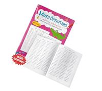 Libro de trabajo de práctica de matemáticas reutilizable, problemas de división de multiplicación, plan de estudios organizado, escuela, entrenador en casa, ayuda, libro de ejercicios