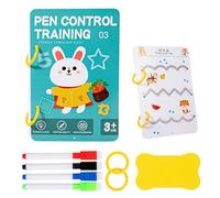 Libro de trabajo de rastreo para niños pequeños: libro de práctica de escritura, ejercicio educativo de control del lápiz | Hojas de práctica de preescritura preescolar, tarjetas de aprendizaje borrab