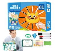 Libro de trabajo de seguimiento preescolar, libro de control de pluma para,Escritura a mano reutilizable LETRA LIBRO CARTA PRESSCHOOL ACTIVIDADES | Puzzle de aprendizaje educativo Viaje de juego de pu