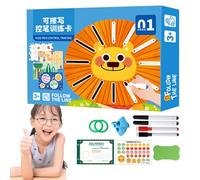 Libro de trazado de, carta y número de trazado del libro | Actividades preescolares reutilizables Libro de práctica de escritura a mano - Número Puzzle Game Tracking de aprendizaje de juguete para