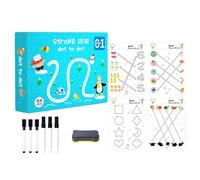 Libro de trazado - Libro de control preescolar, libro de trabajo educativo de garabatos reutilizable, actividades de aprendizaje para niños