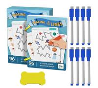 Libro de Trazos Infantil Juego de Tarjetas Borrables en Seco