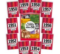 Libro de tu año de nacimiento para los nacidos entre 1950 y 1959, con tarjeta personalizada del año de nacimiento. Regalo para cumpleaños. Otras edades disponibles