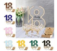 Libro de visitas alternativo con nombre personalizado para 18º quinceañera con 30/50/80/100 corazones para invitados de 18º cumpleaños para recepción, letreros de cumpleaños para aniversario,