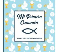Libro de visitas comunión: Cuaderno de primera comunión para escribir en la felicitación de 1st comunión para niños con el símbolo cristiano del pez un gran regalo de comunión