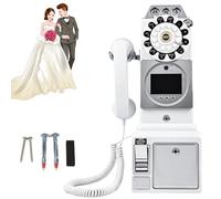 Libro de visitas con audio, libro de visitas for teléfono de boda, con pantalla de 3,5pulgadas, resolución de 1080P y tamaño de almacenamiento de 32GB, for compromisos y aniversarios(White)