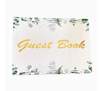 Libro de Visitas de Boda, 96 Pagine 48 Fogli Libro de Firmas de Boda, Eucalipto Libro de Invitados de Boda Para Aniversario de la Ducha de la Novia de la Boda Fiestas de Cumpleaños (20 x 20cm)