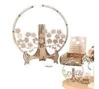 Libro de visitas de boda de madera - Libro de visitas con caja de diseño de árboles, recuerdo de señal de boda rústica | Marco de memoria decorativa con tokens, visualización de celebración de graduac