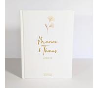 Libro de visitas de boda personalizado | 68 páginas, tapa dura, 24x17cm | Libro de visitas personalizado - Interior precargado - Álbum de bodas | TE Whaka