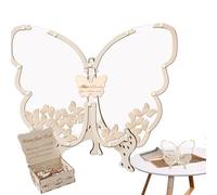 Libro de visitas de Butterfly Baby Shower, Butterfly Guest Book | Libro de visitas de mariposa de madera para boda | Libro de visitas exclusivo para el libro de huéspedes para la participación de la g