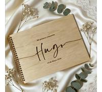 Libro de visitas elegante de madera para Comunión | Mi Primera Comunión | Première Communion | Libro de firmas de Primera Comunión | Erste | Recuerdo personalizado grabado