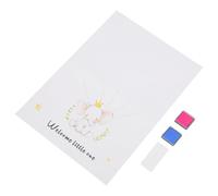 Libro de Visitas para Shower Cartel de Revelación de Género Árbol de Huellas Dactilares Azul y Rosa Kit Decorativo para Fiesta de Revelación de Género 1 Póster 2 Tintas y 1