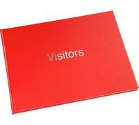 Libro de visitas, tamaño grande, tapa dura, 720 entradas, registro de visitantes, color rojo
