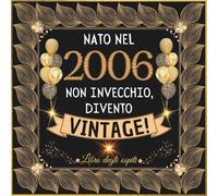 Libro degli ospiti - Nato nel 2006: Un libro d'oro per la festa di 20° anniversario - Regalo e decorazioni per uomo e donna - 100 pagine Per Congratulazioni, Auguri e Foto