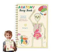 Libro del Cuerpo Humano para Niños,Libro Educativo de Ciencia y Anatomía del Cuerpo Humano con Guía Ilustrada - Material Didáctico Ciencia Juguete Aprendizaje para Preescolar y Hogar