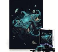 Libro del Pulpo Místico, Rompecabezas de 1000 Piezas para Adultos, Juego de Cerebro, Relajación Mental, Bordes Afilados, Regalo Premium (38x52cm)