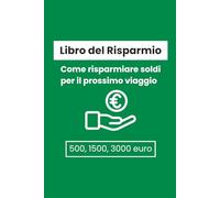 Libro Del Risparmio Per Viaggiare [GUIDA INCLUSA]: Un modo semplice e divertente per risparmiare da € 500 a € 3.000 per il tuo prossimo viaggio | Risparmia il denaro challenge per viaggiare