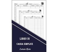 Libro Di Cassa Semplice: Registro Entrate - Uscite per tenere traccia del budget ,Ideale per i proprietari di piccole imprese e lavoratori autonomi - DIN A5 -110 Pagine da compilare.08