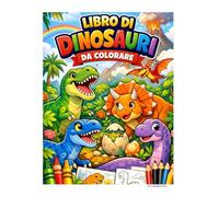 Libro di dinosauri da colorare: Divertenti dinosauri da colorare con giochi di parole per bambini