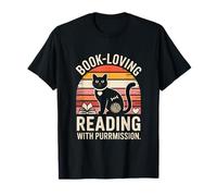 Libro Divertido Amando la Lectura con Purrmission Camiseta